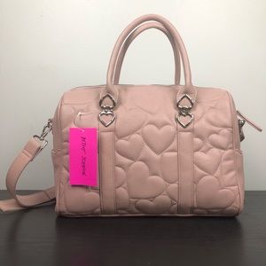 Betsey Johnson satchel bag blush